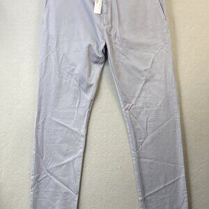 J Crew Chino Pants Mens 31x34 Grayish Blue 484 Slim Fit Preppy Stretch E1589 NWT